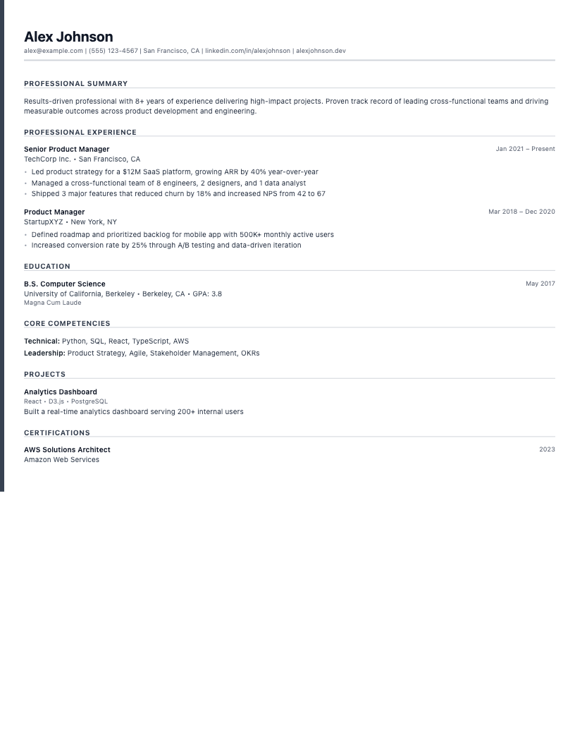 50+ Free ATS Resume Templates | HonestResume